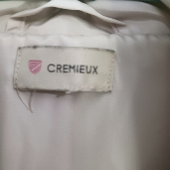 Cremieux quilted white snap button-down vest with  pockets and stench back waist - Picture 4 of 5